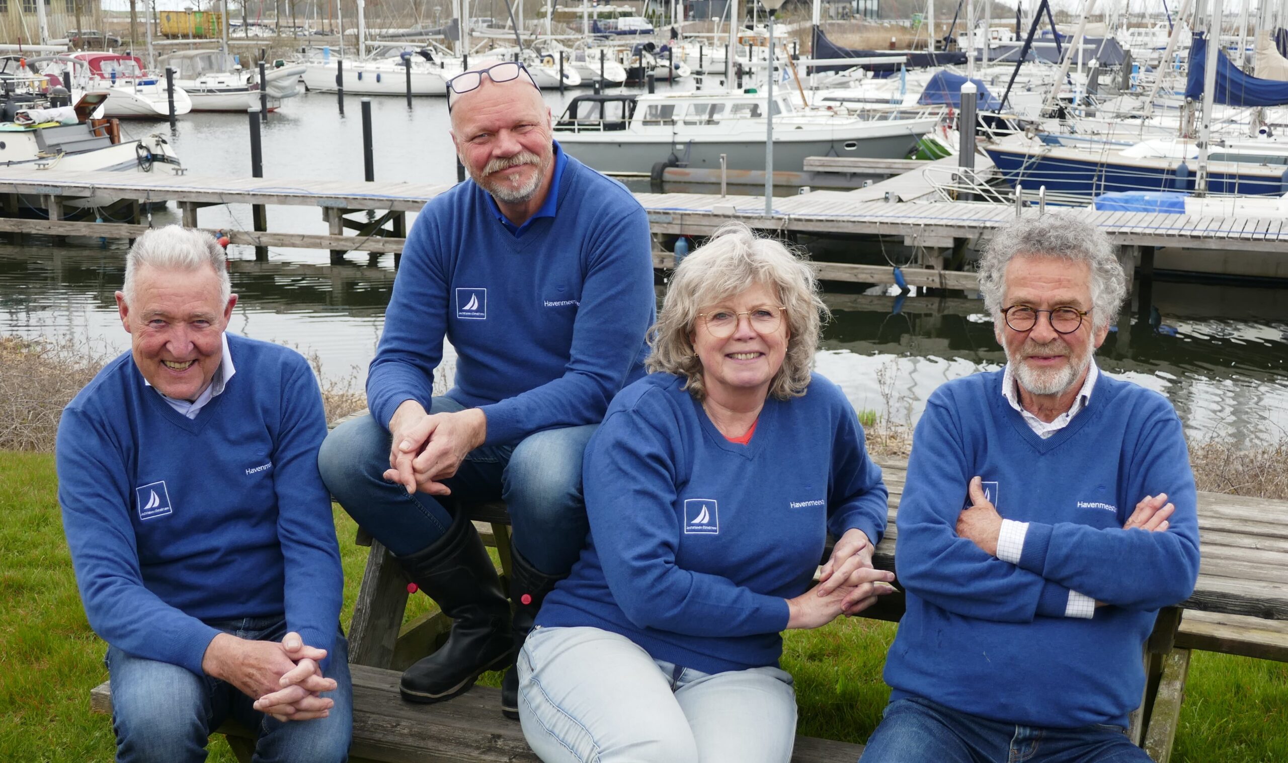 invalhavenmeesters site 25 Afbeelding van de invalhavenmeesters. v.l.n.r. Hans de Groot, Hans Onstein, Helma Gravendeel, Albert Oldenhof